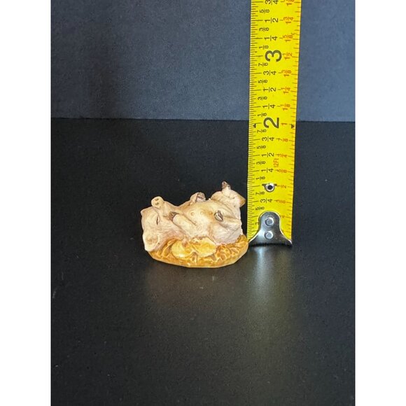 Adorable Pig Figurine Set Of 3 Farmhouse Style Resin Decor Featuring Playful & R - Picture 9 of 14